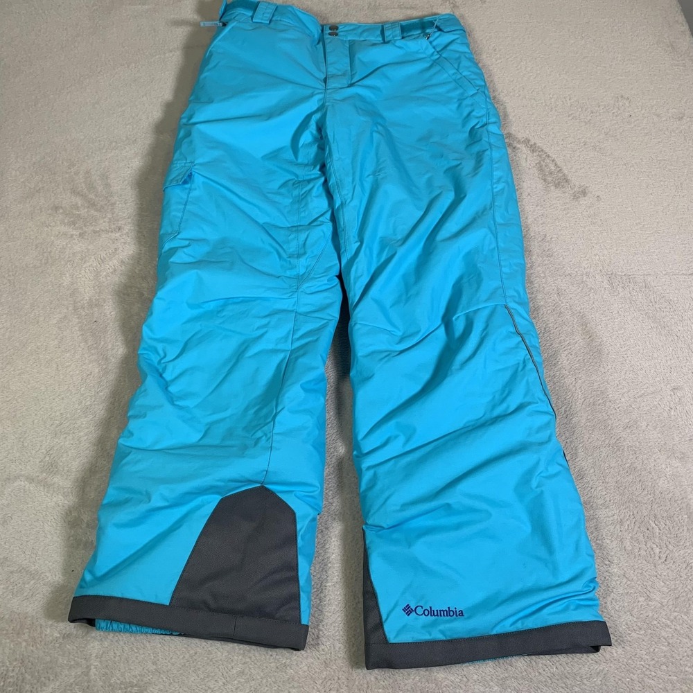 Columbia Bugaboo Snow Pants Youth L 14/16 Blue Omni-Heat Omni-Tech Ski Insulated